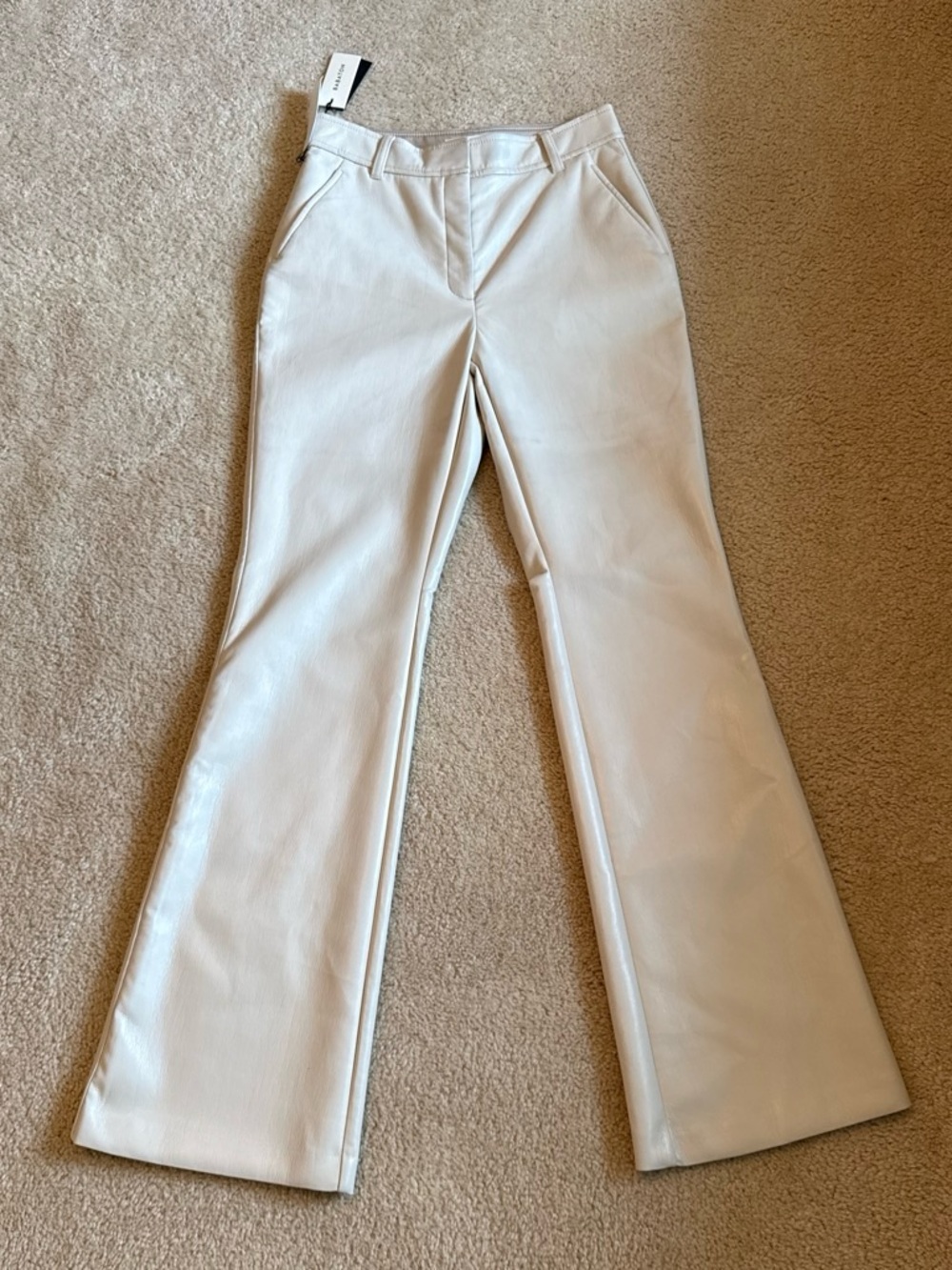 Aritzia Matte Pearl Vegan Leather Flare Pants